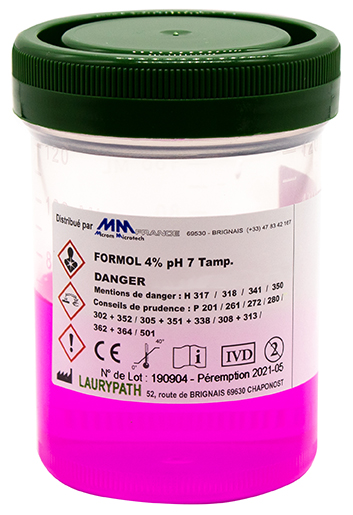 Formol Container FORMOL - FLACONS, POTS, SEAUX PRÉ-REMPLIS • FIXATION & TRANSPORT ...