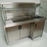 Table de macroscopie avec armoire inferieure ventilée